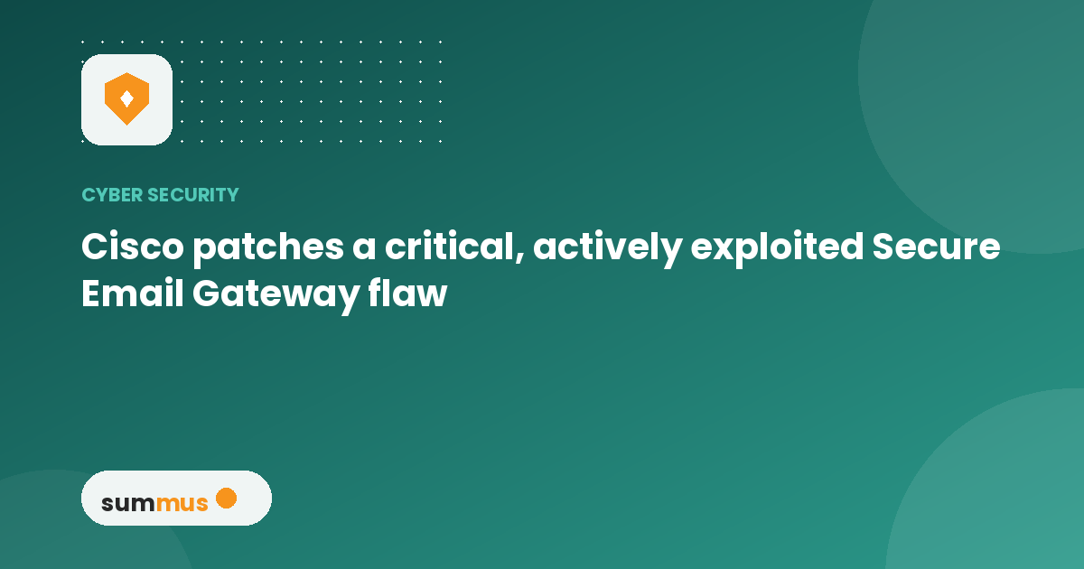Cisco patched two critical, unauthenticated remote code execution flaws this week, one already under active attack