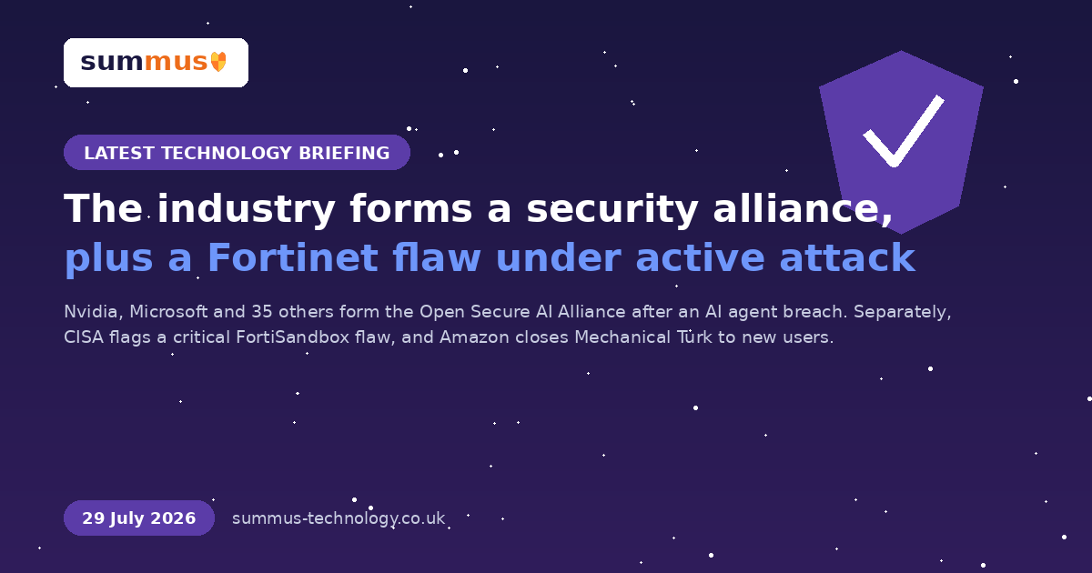 AI and cloud briefing: the industry builds a security alliance, plus a Fortinet flaw under active attack