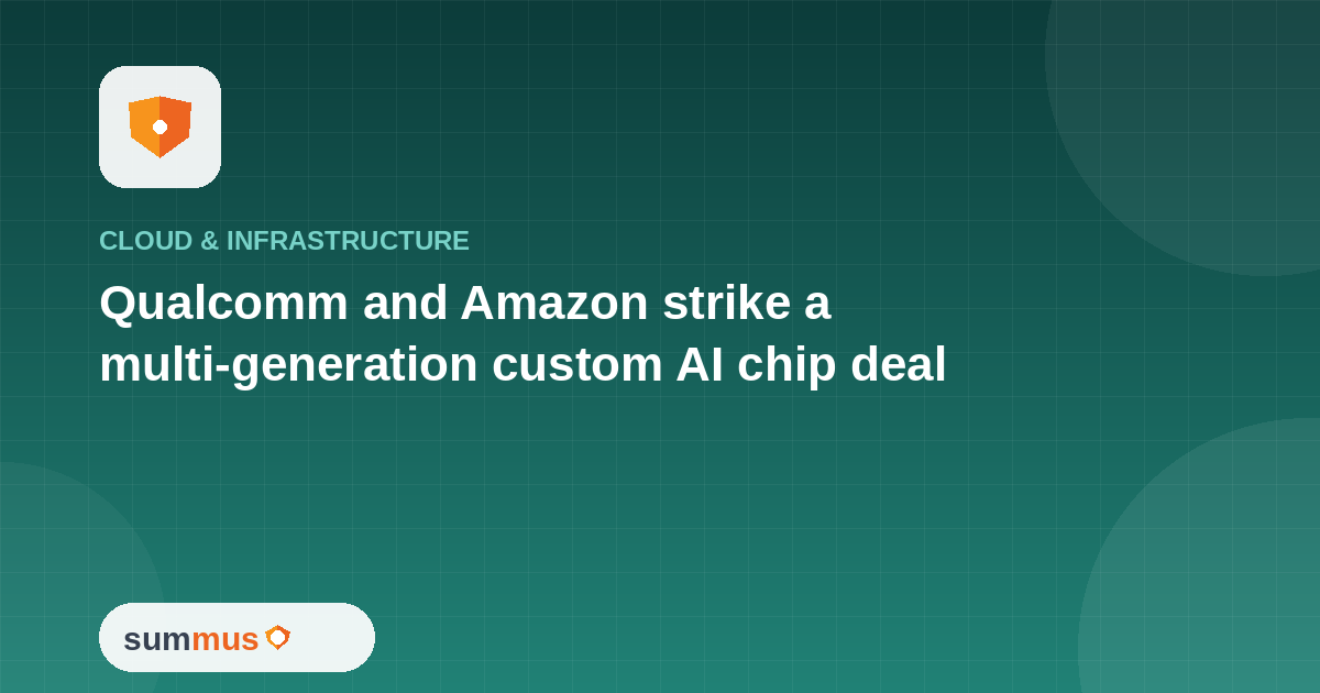 Qualcomm and Amazon announced a multi-generation partnership to co-develop custom AI inference chips for large-scale data centres